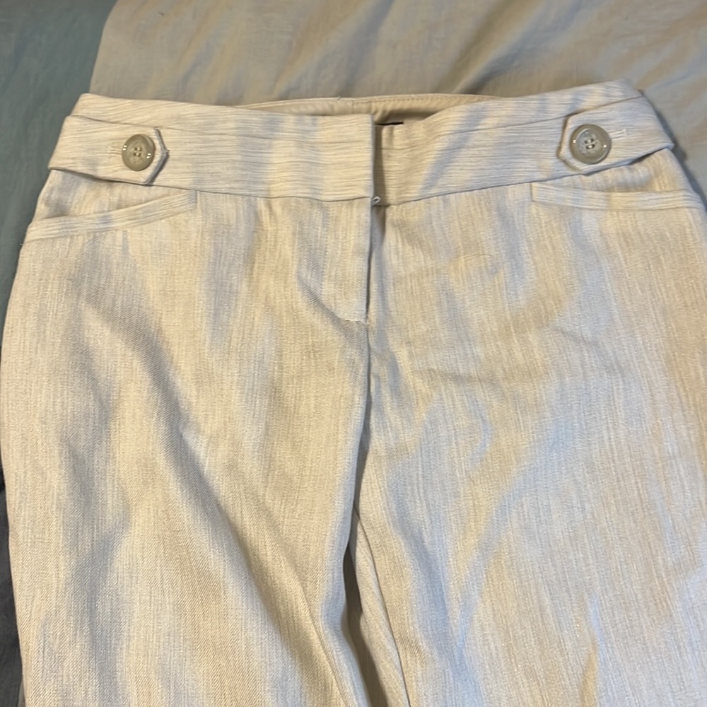 White Low Rise Pants - Picture 3 of 5